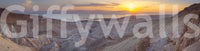 Minimalist desert dawn mural for rooms
