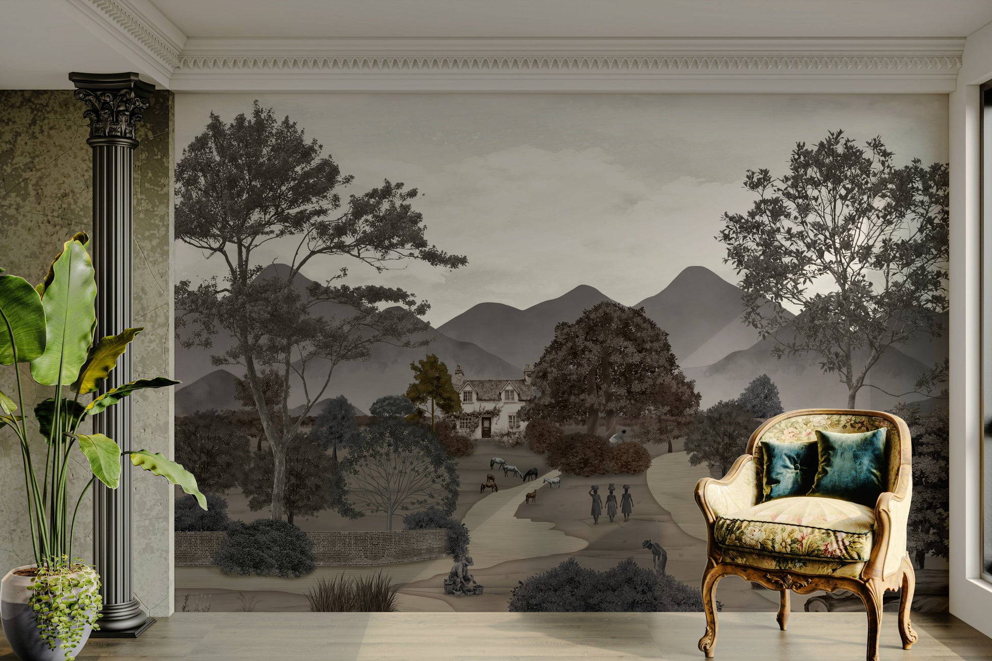 The design has a beautiful, artistic aesthetic.

