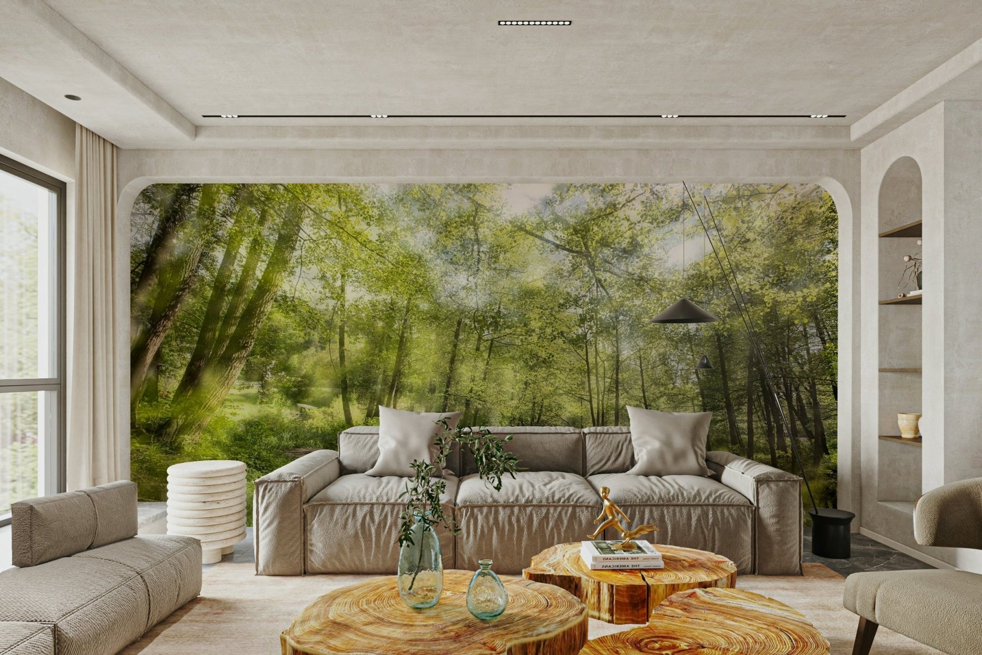 Tranquil Forest Reflection Art Print | Serene Nature Photography | Greenery Landscape Decor Wall Mural