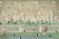 The style is a soft-focus illustration or a painterly design.

