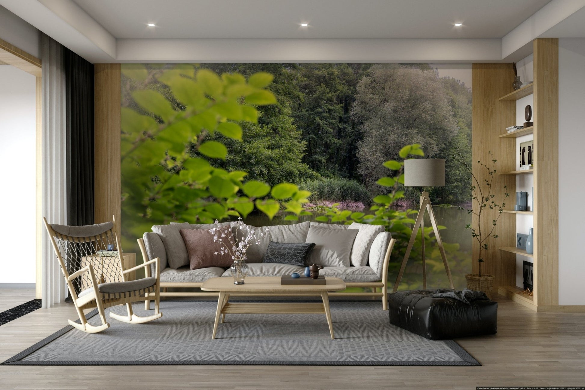 Artistic representation of a quiet natural area
