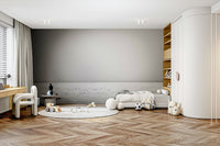 A calming colorful sky wallpaper mural that defines a space.

