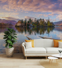 The colors are muted, with tones of blue, green, and brown.

