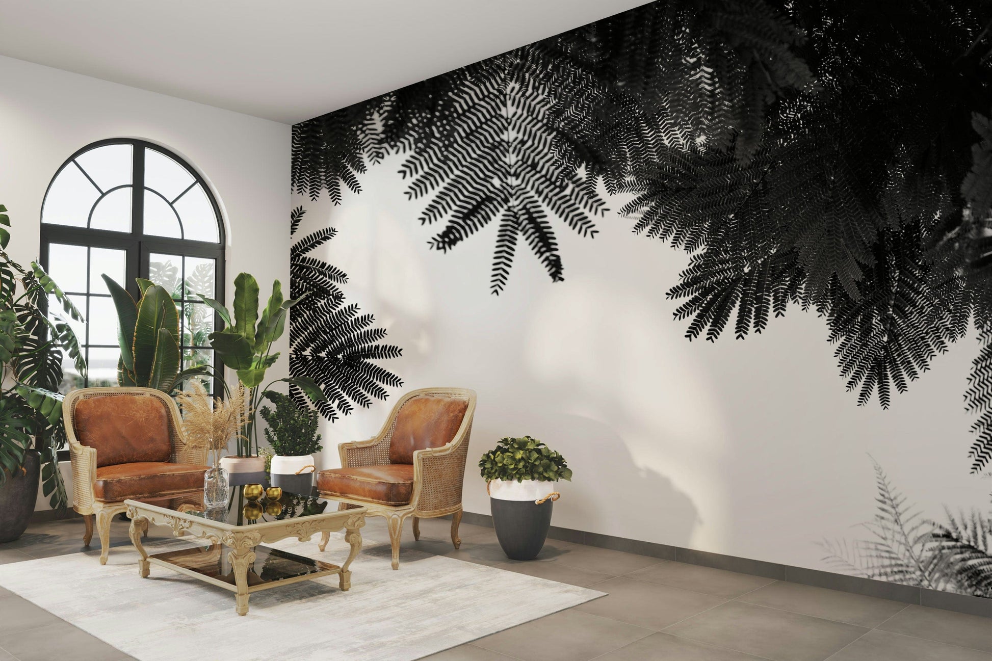 A classic forest scene wallpaper for walls.

