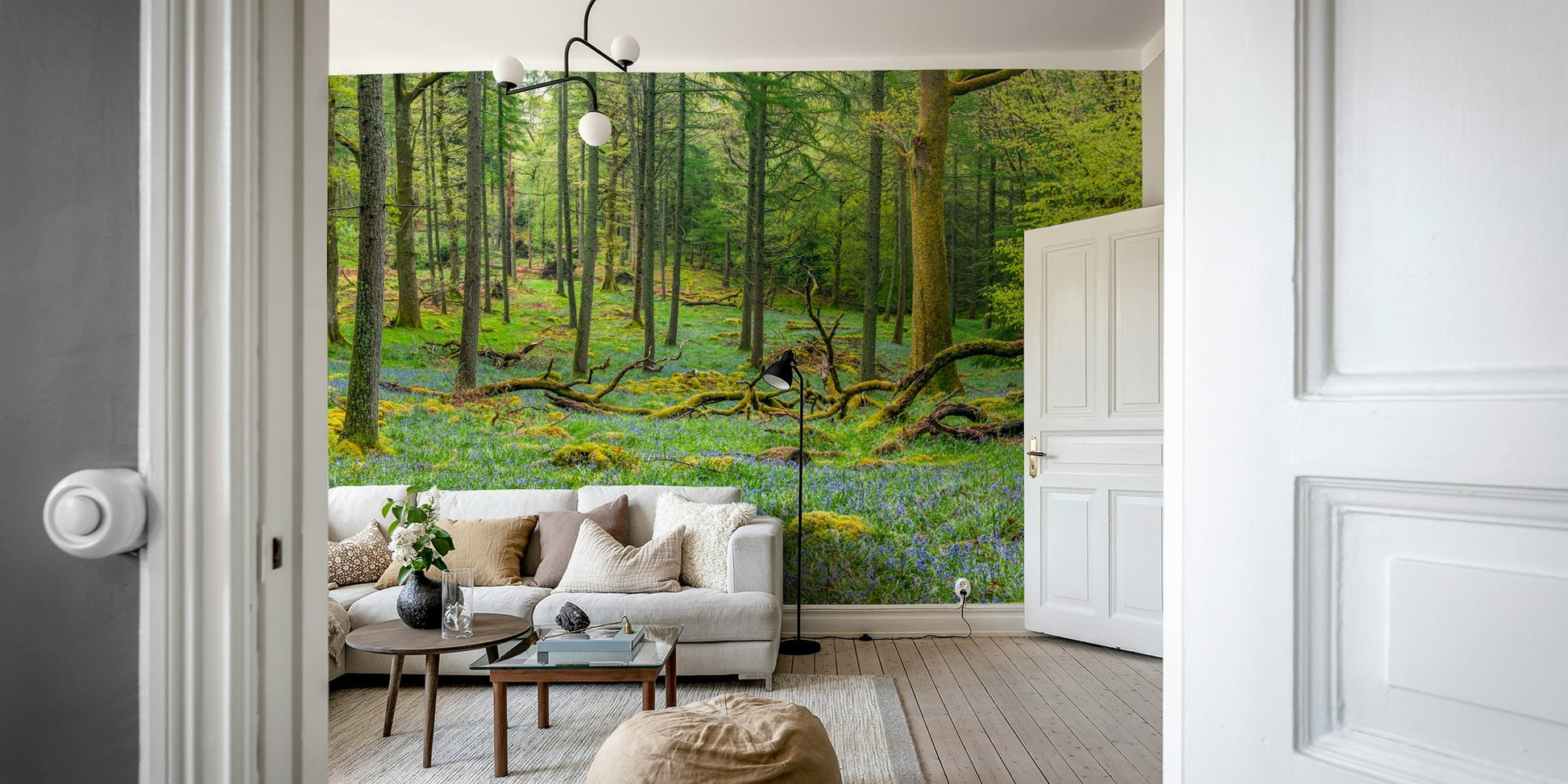 The design has a very polished and peaceful effect on the space.

