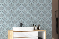 Grey Damask Wallpaper for Sophisticated Walls