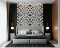 Triangles Composition Chocolat Wallpaper featuring geometric triangles in rich chocolate and beige tones.