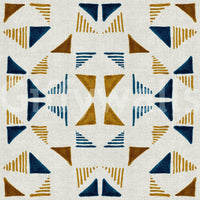 Geometric forest wallpaper with abstract triangles bringing a natural, calming vibe to home decor.