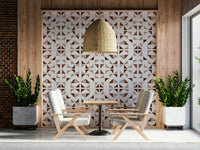 Triangles Composition Mocha Wallpaper featuring geometric shapes in warm mocha and beige tones.