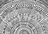 Tribal Half Sun Wall Mural