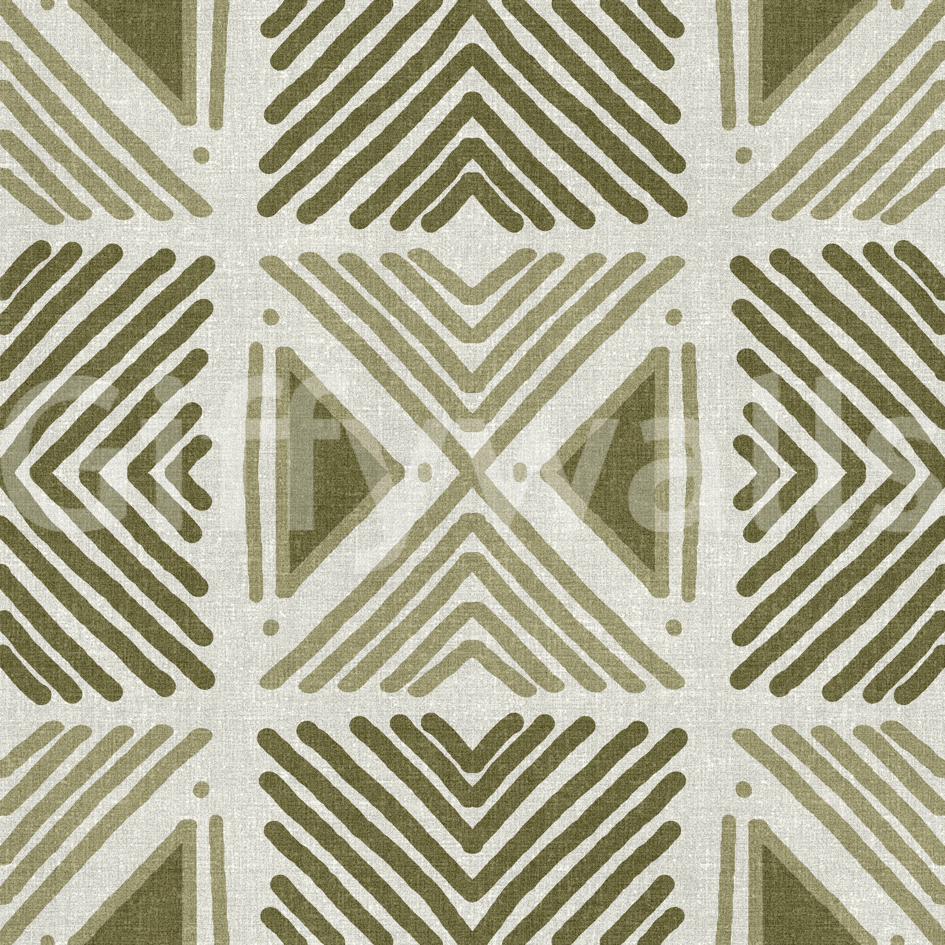 Abstract tribal wallcovering, earthy, repetitive design, stunning mural.