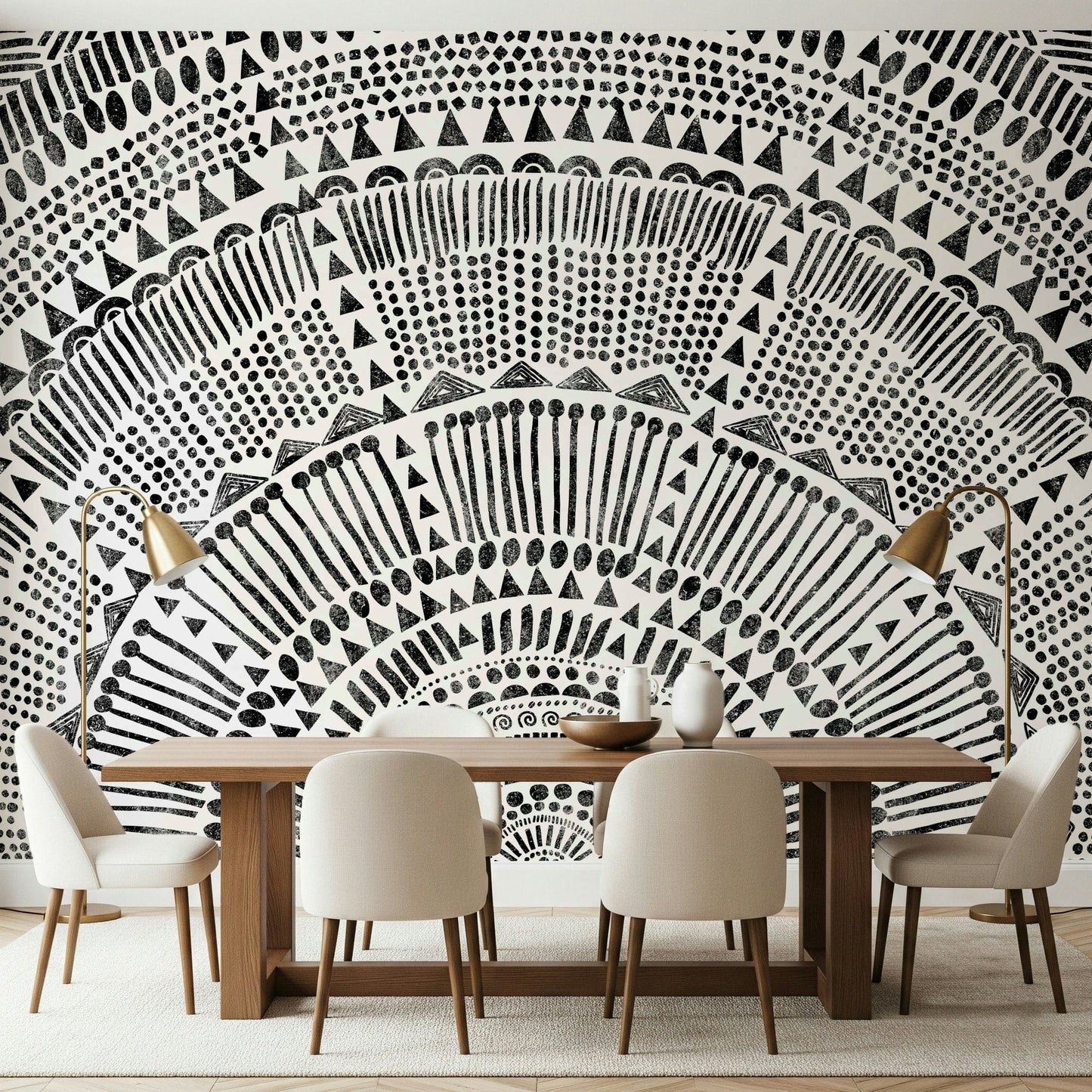 Tribal Half Sun Wall Mural