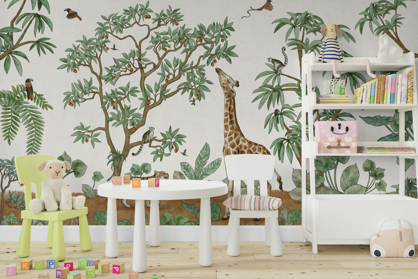 A contemplative wild animal wallpaper mural for a feature wall.

