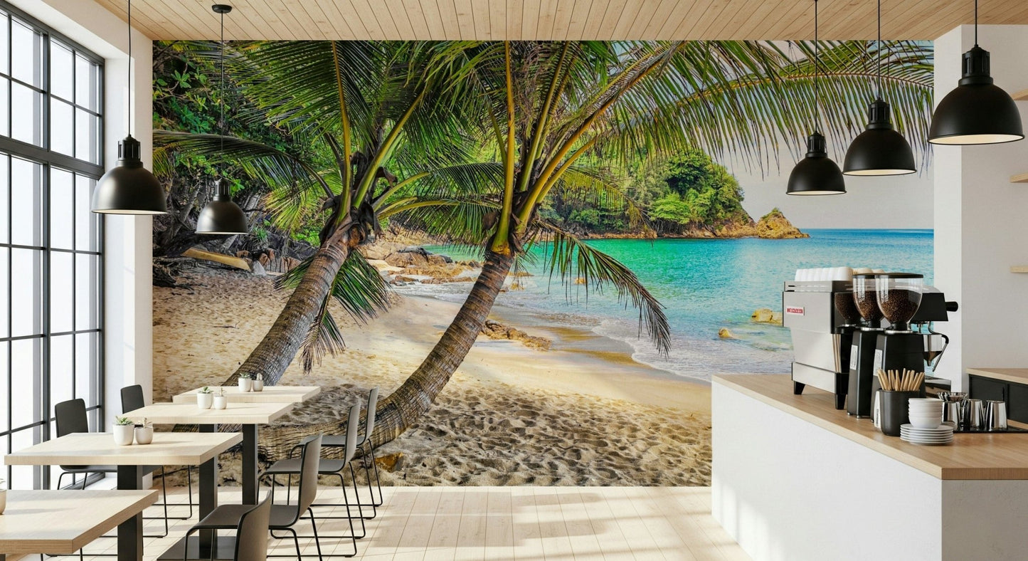 Tropical Beach Escape Wall Mural