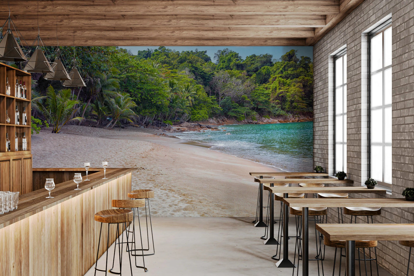 Tropical Beach Haven Wall Mural