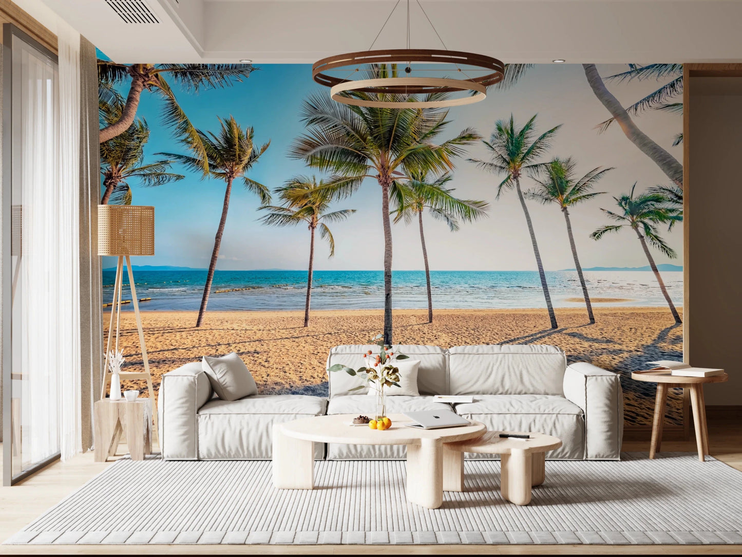Tropical Beach Scene Wall Mural