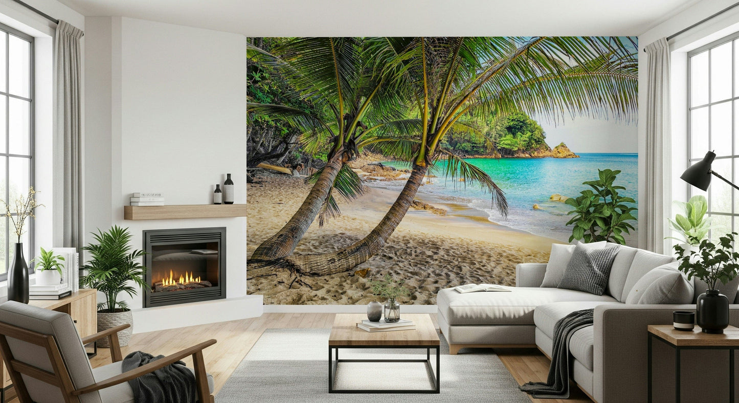 Tropical Beach Escape Wall Mural