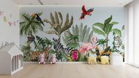 Tropical Animals & Birds Wallpaper Mural - Giffywalls