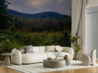 Tropical Canopy with lush red flowers and plants Photography Wall Mural