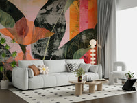 A contemplative lush foliage wallpaper mural for a feature wall.

