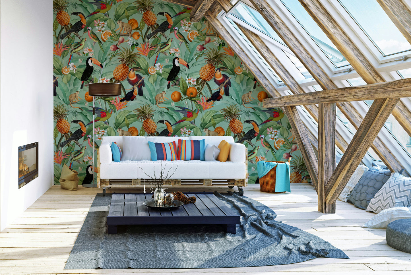 Lush, tropical wallpaper perfect for feature walls and living rooms

