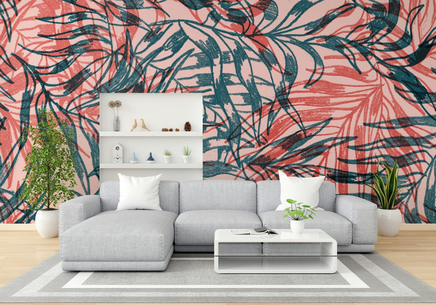 Tropical leaf design wallpaper for walls

