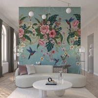 Colourful botanical wall décor for a guest bedroom or hallway.