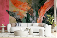 A contemplative tropical forest wallpaper mural for a feature wall.

