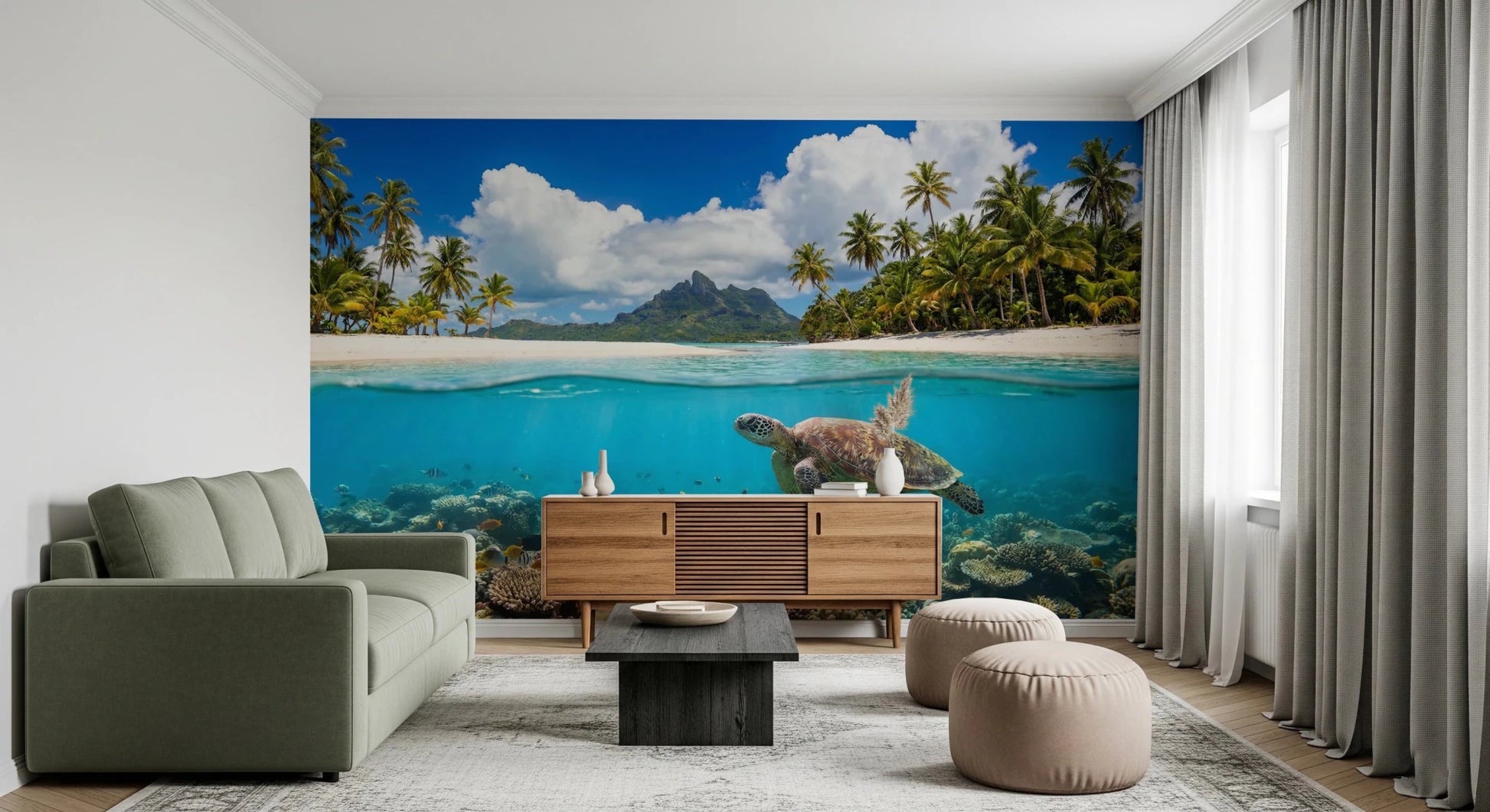 Tropical Marine Life Wall Mural