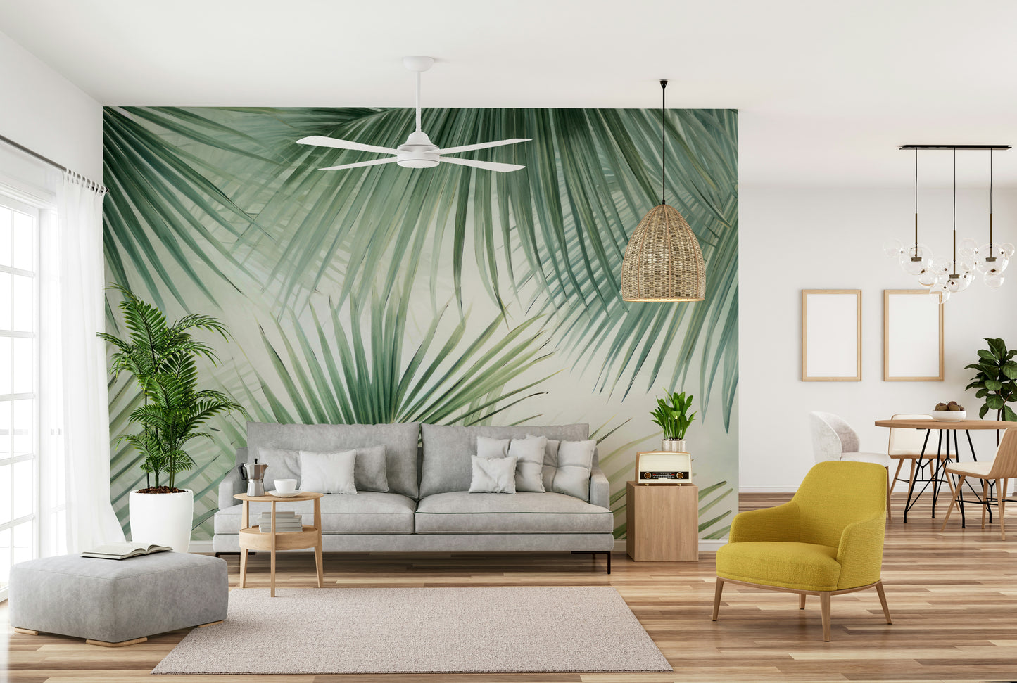 Greenery wall mural design

