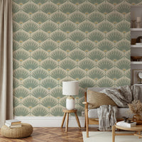 Relaxing tropical oasis wallpaper for cozy living rooms


