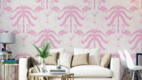 The colors are soft, muted tones of beige and pink.

