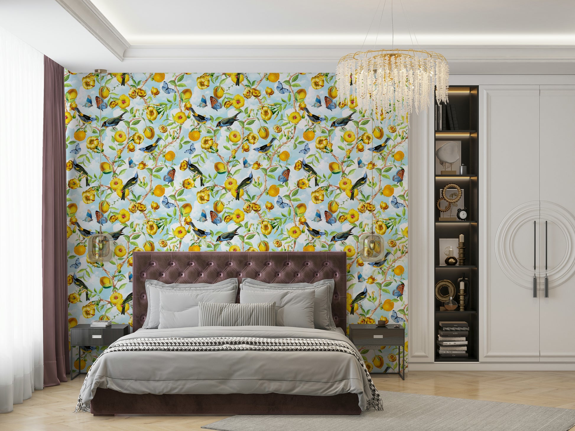 Tropical Rhapsody 1 design featuring vivid flora and fauna.

