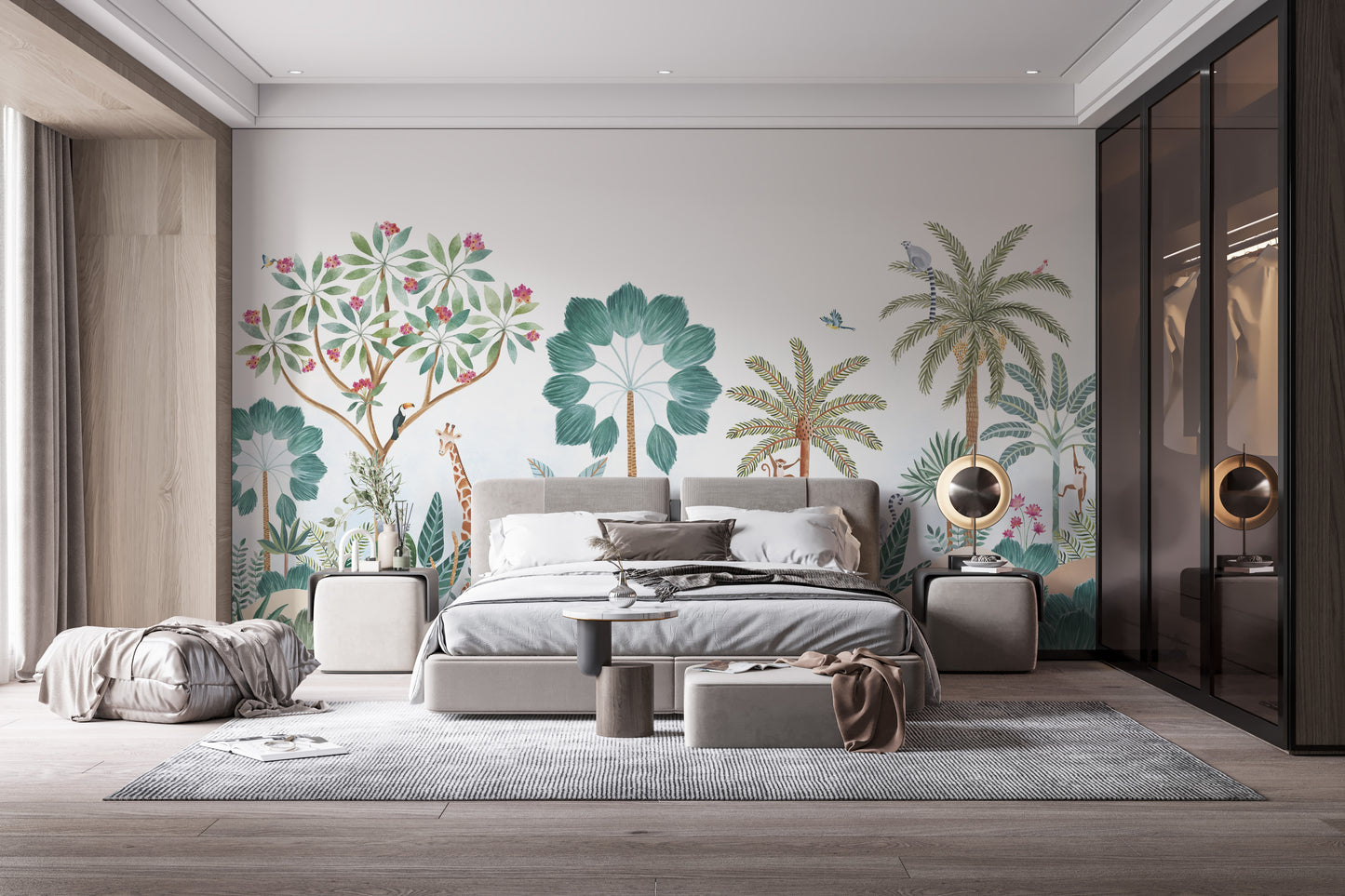 Tropical Safari Vista Wall Mural - Giffywalls