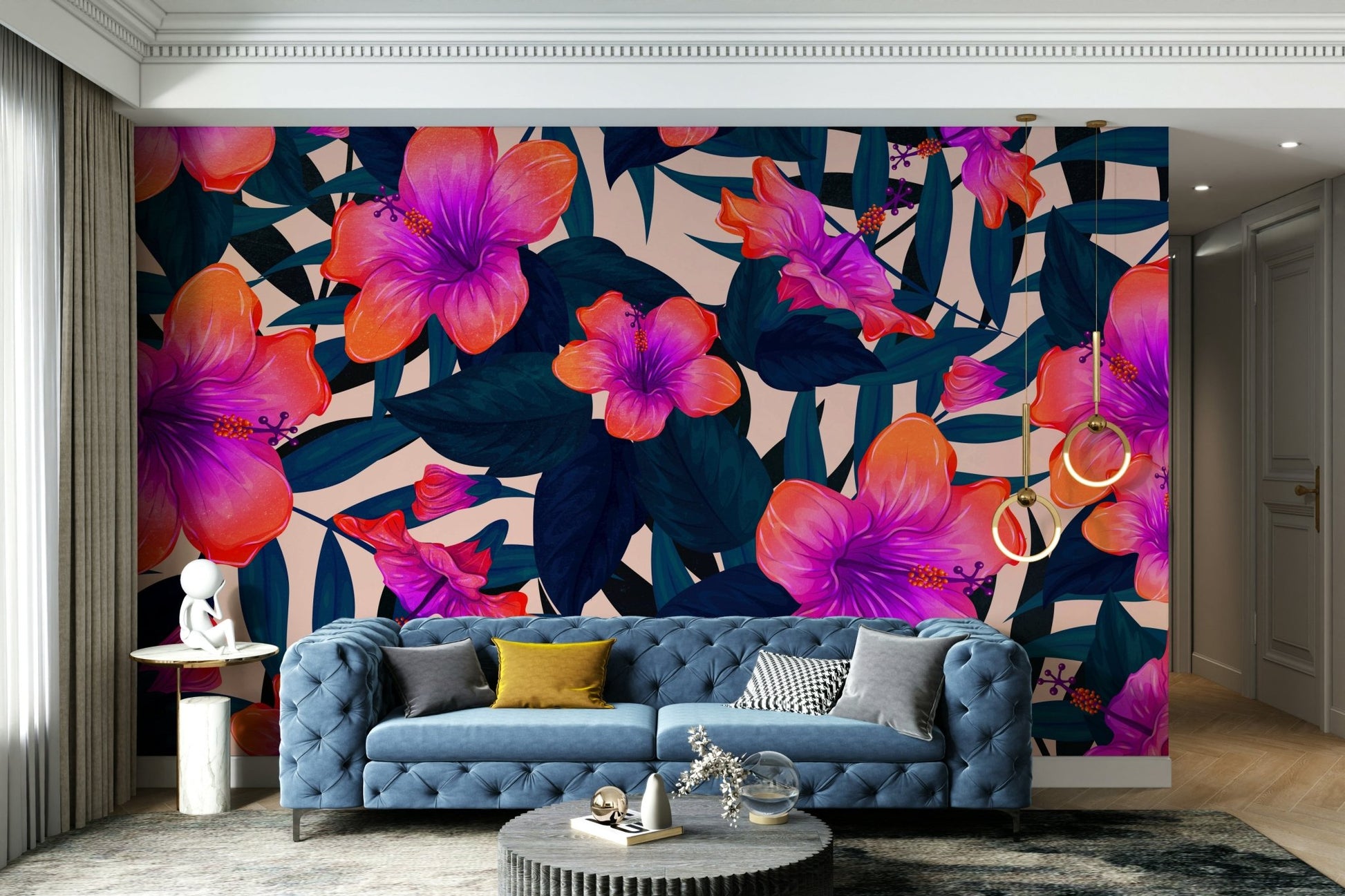 Detailed depiction of botanical elements.

