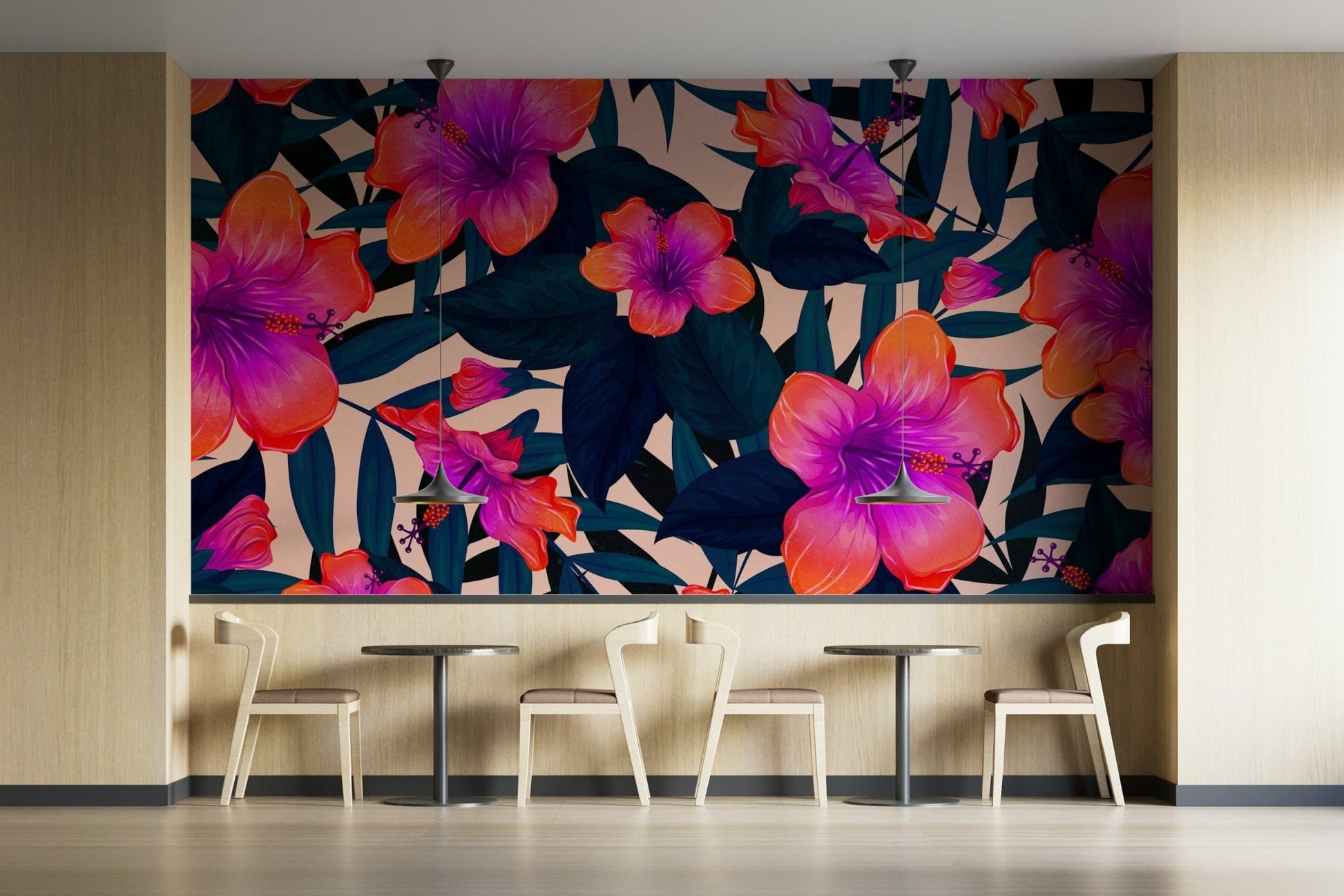 Ideal wallpaper for a living room, bedroom, or sunroom.