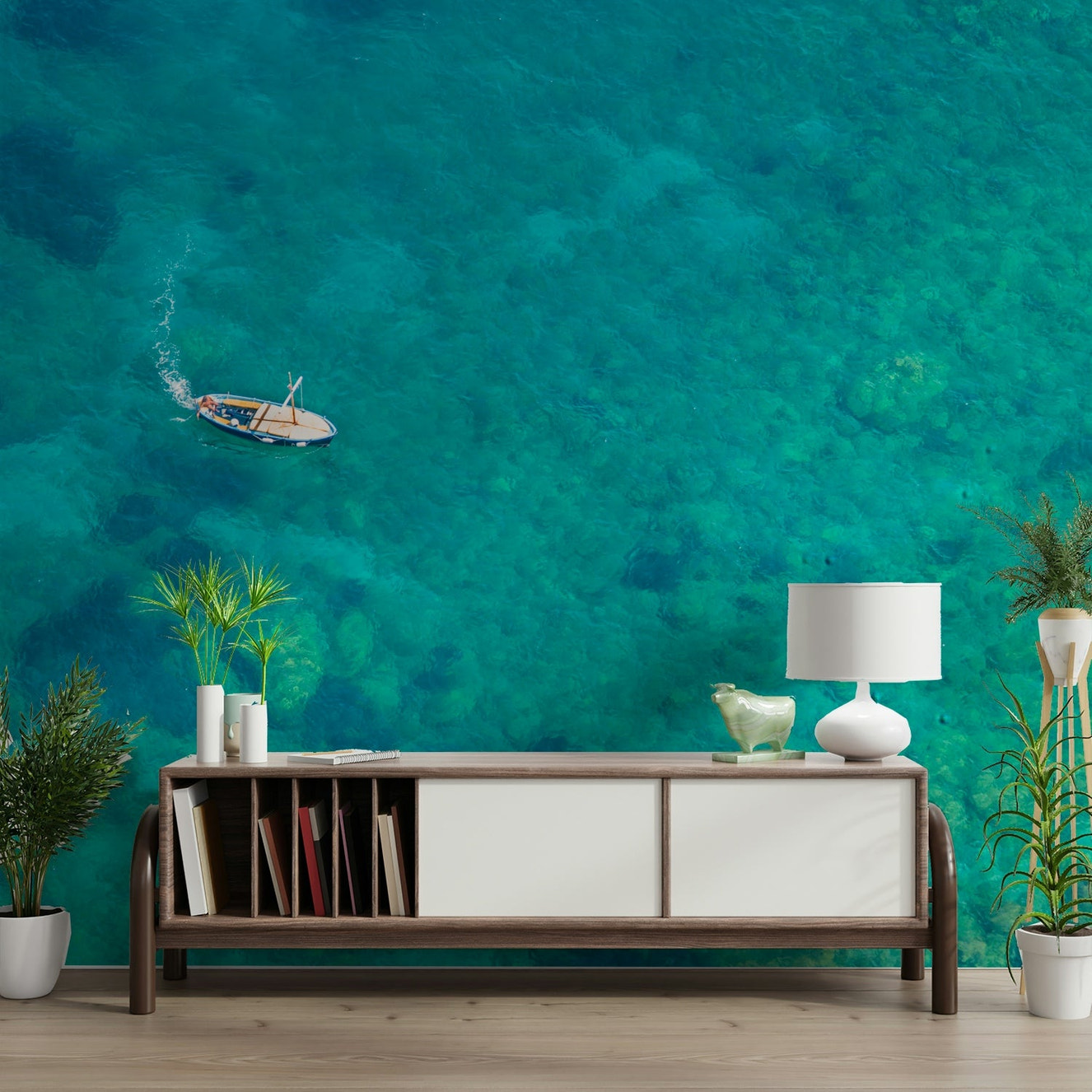 Stunning turquoise blue ocean view wall art

