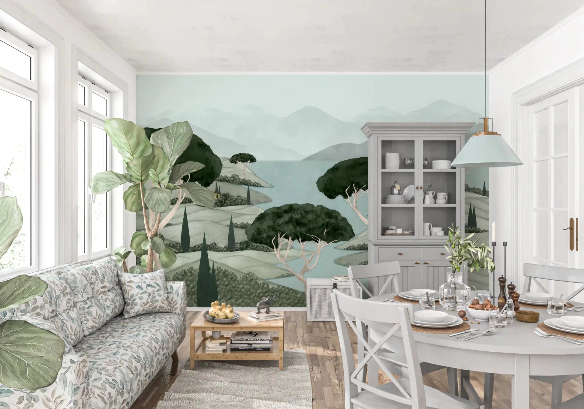 Tuscan Dreamscape Wall Mural Mediterranean scenery wall mural