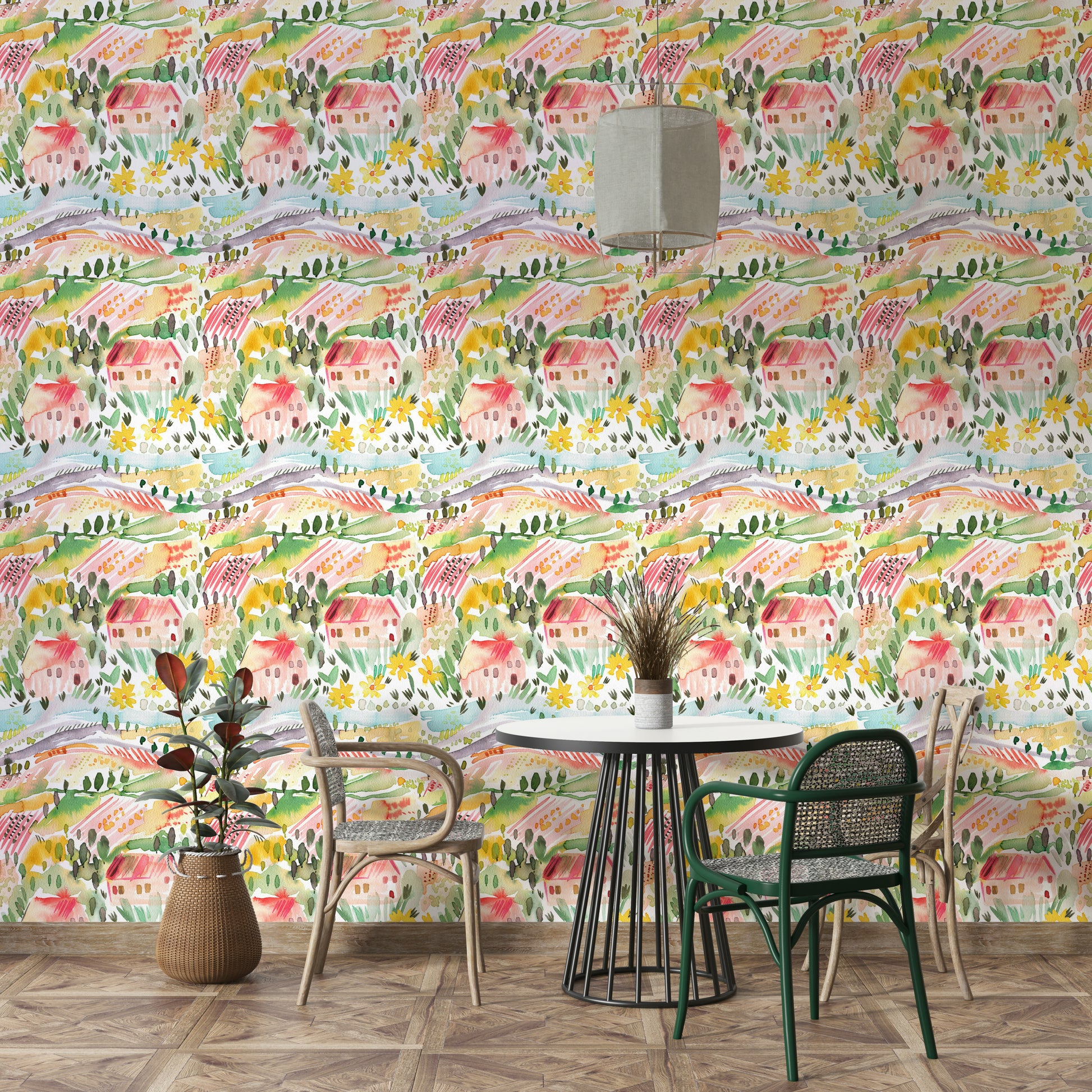 Landscape wallpaper featuring Tuscan countryside

