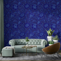 This wallpaper is suitable for a bedroom, dining room, or a dramatic living area.
