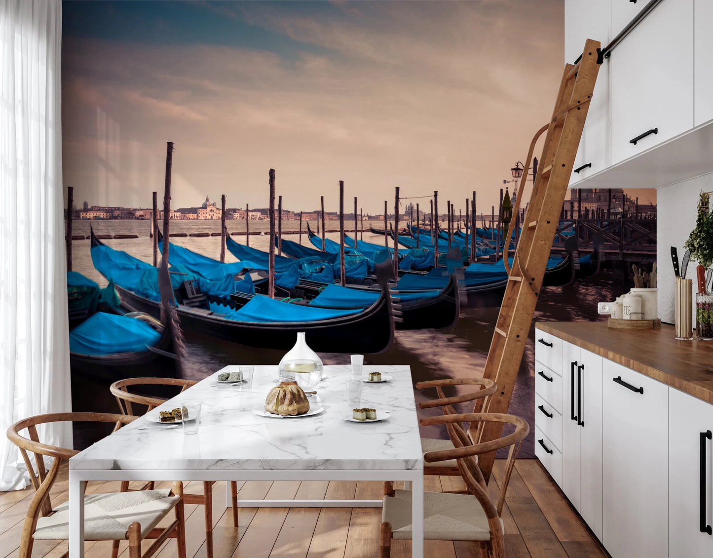 Twilight Gondolas Wall Mural