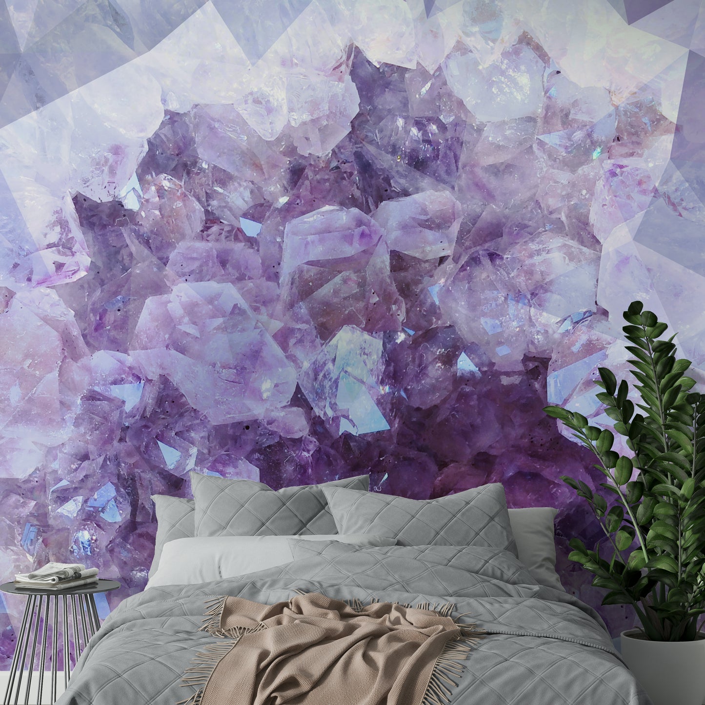 Sparkling purple mural design

