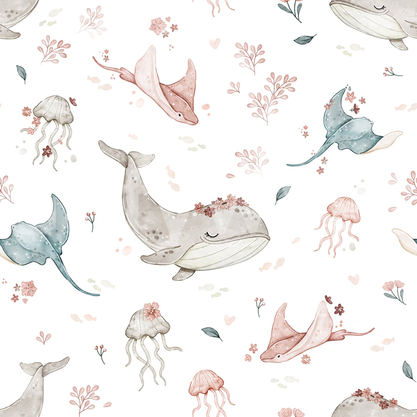 Underwater Floral Wallpaper⁠