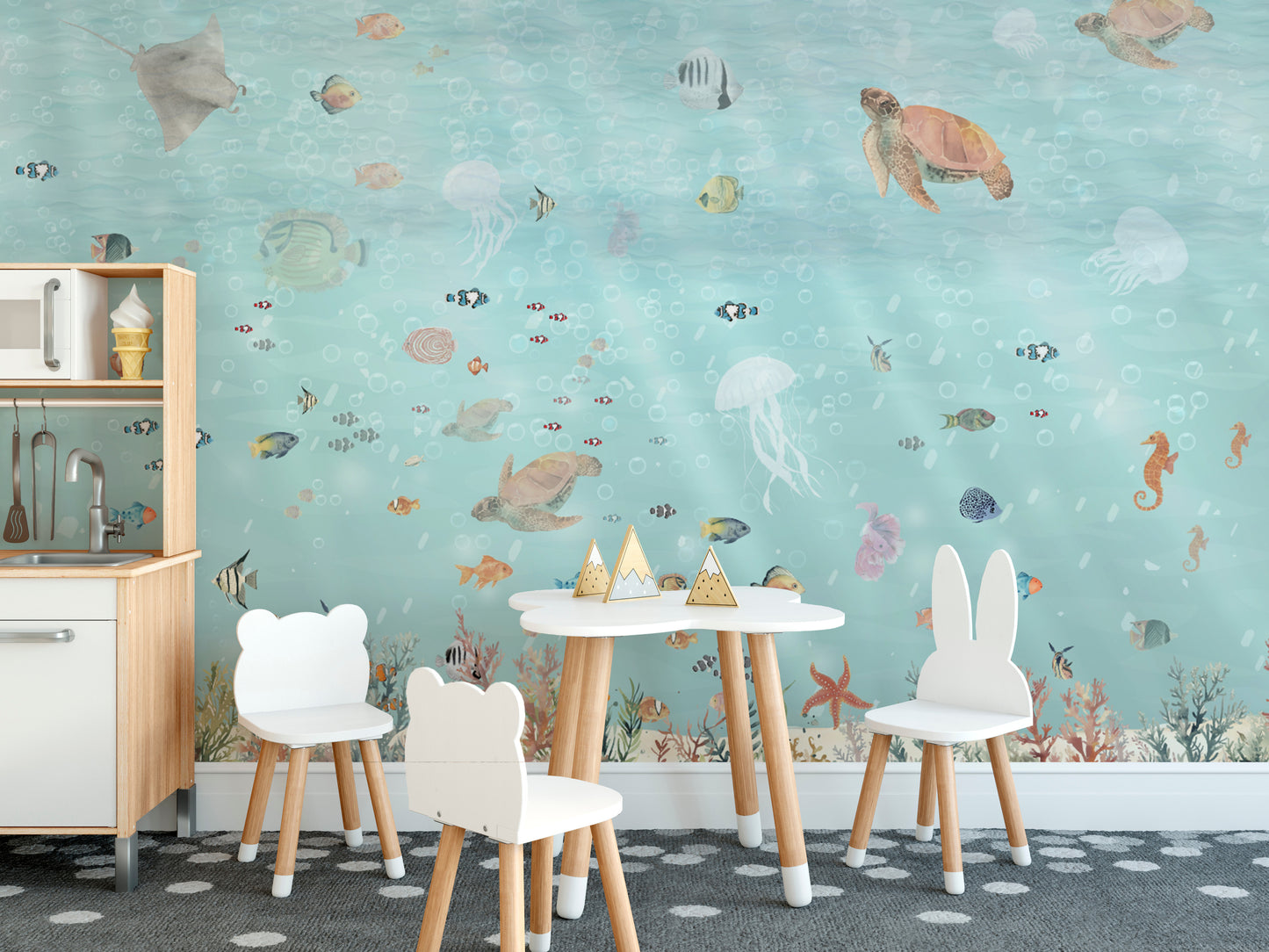 Underwater Marine Life Wall Mural