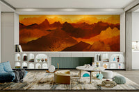 Sophisticated rock inspired wall coverings for a boutique style lounge.