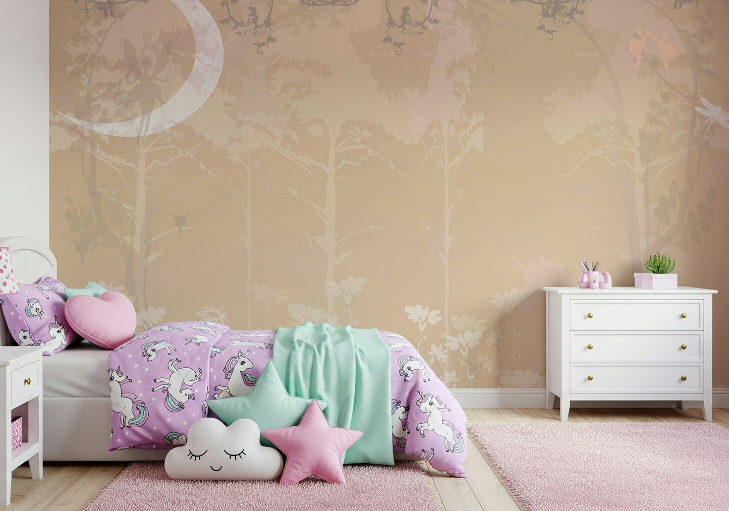 Moonlit Unicorn Grove Wall Mural -2721563