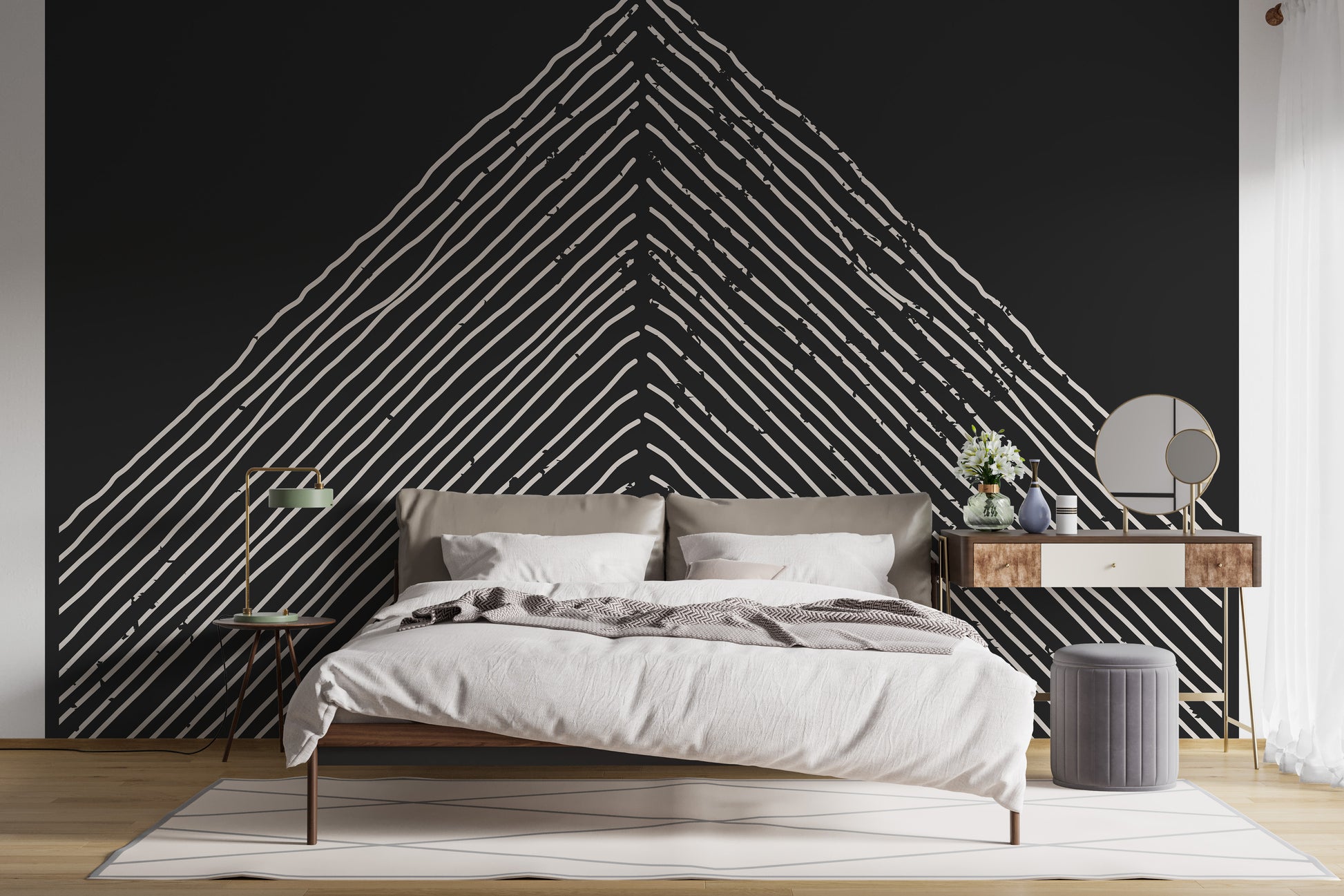 Abstract Triangle Mountain Wallpaper Mural - Giffywalls