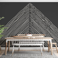 Geometric abstract triangle mountain wallpaper mural design