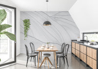 Sophisticated grey marble wallpaper elegance
