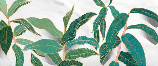 Gold Tropical Wallpaper Mural